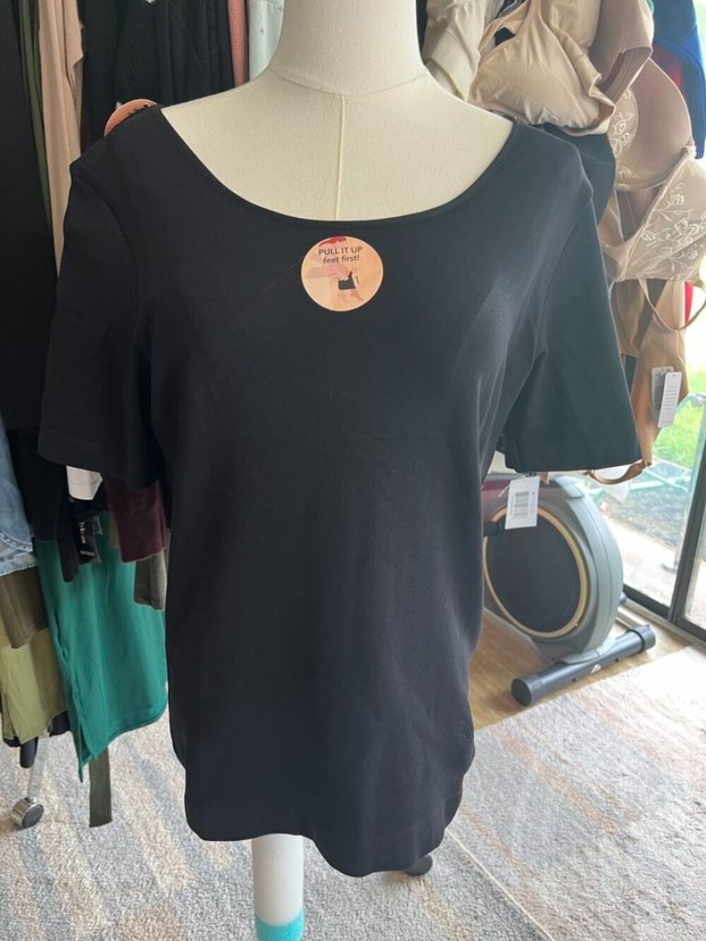 Shapermint Essentials Black Short Sleeve Shaping Tee 3XL NWT - Picture 2 of 12